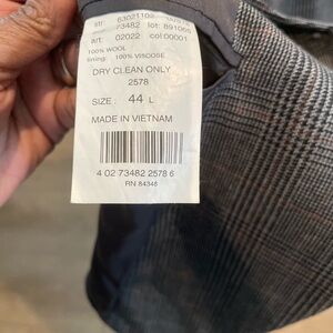 Gray Plaid Wool Blazer